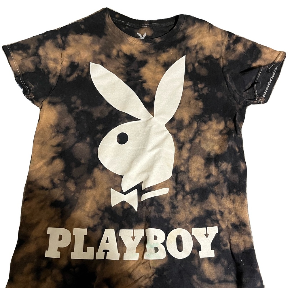 Playboy Black and Tan Graphic Tee